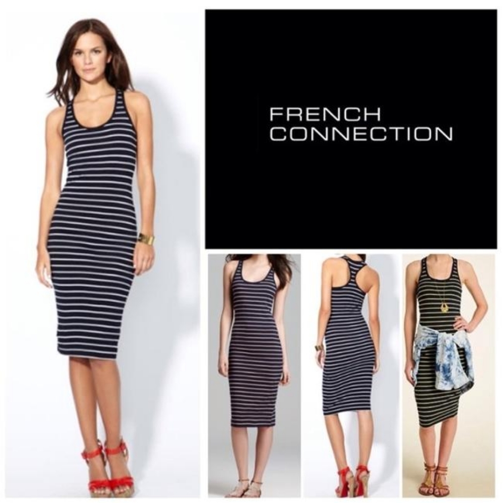 French Connection, Black & White Stripe dress, US Size 10